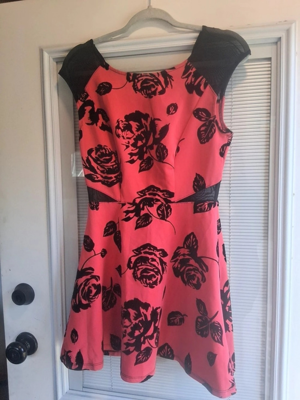 Trixxi Floral Mini Dress in Pink & Black
